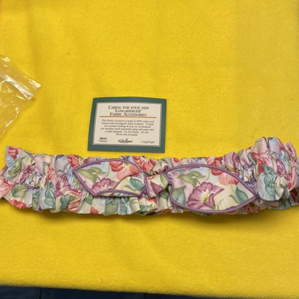 Longaberger Fabric Garter-Large. Morning Glory